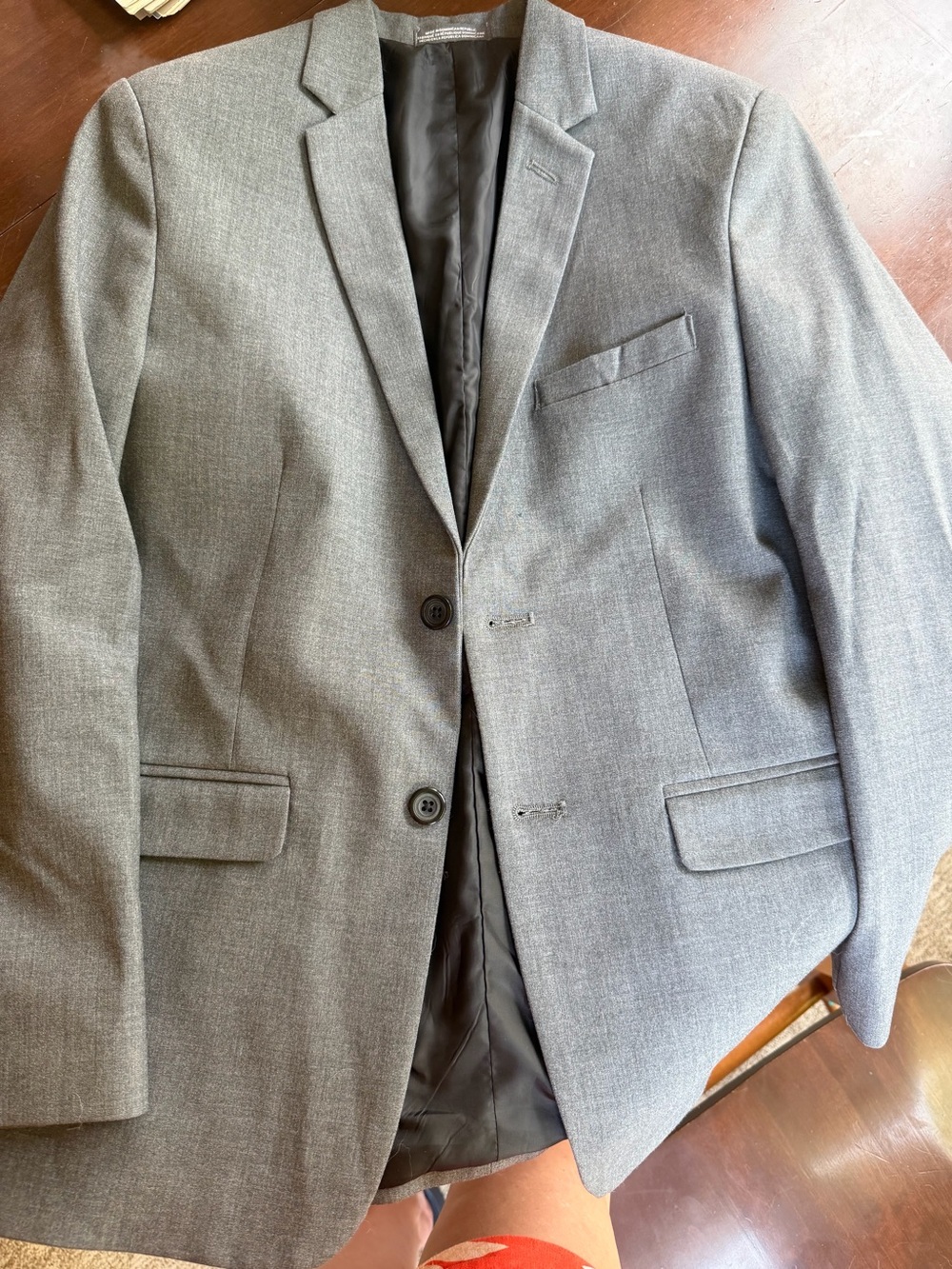 Van Heusen Boys Size 16 Regular Gray Suit Jacket Sport Coat Blazer